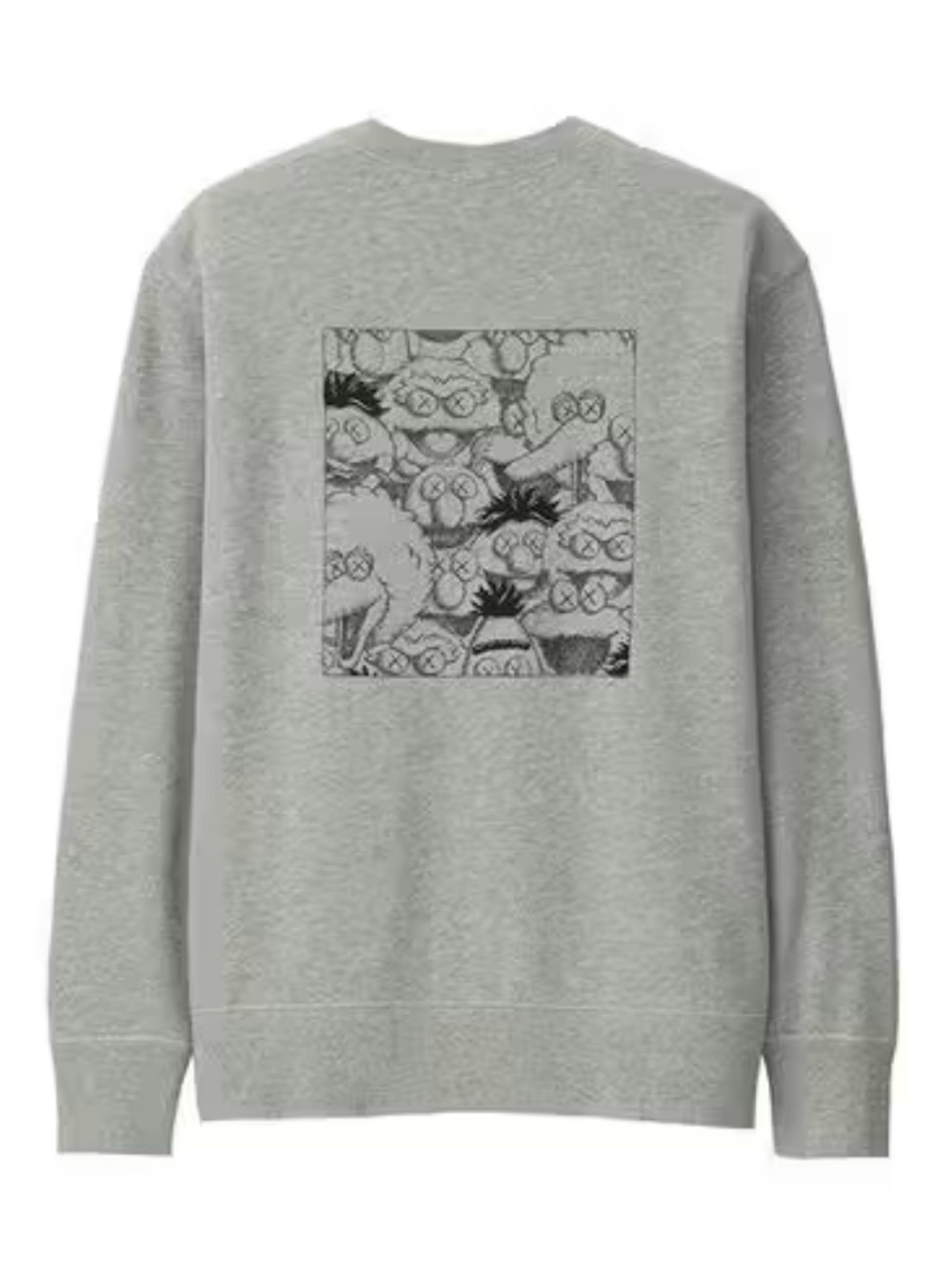 KAWS x Sesame Street x Uniqlo Grey Crewneck Sweatshirt Kid's Large Streetwear
